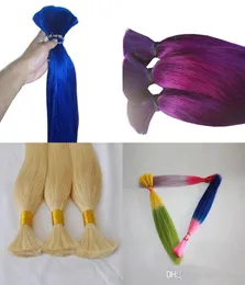 VENDANDO CABELO DE MINI MINIRAÇÃO HUMANO ELENTE Sem trama 100 Brasileiro brasileiro de cor púrpura de cor azul