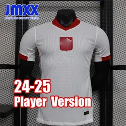 JMXX 24-25ポーランドサッカージャージホームアウェイプレートメンズユニフォームジャージーマンフットボールシャツ2024 2025プレーヤーバージョン