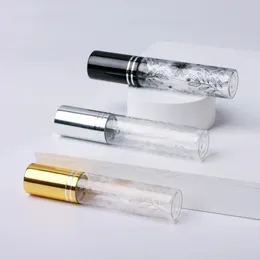 새로운 2024 10ml 휴대용 패턴 유리 향수 병을 가진 비 빈 스프레이 화장품 액체 미니 리필 가능한 병 - - - - - - -