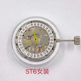 Bordduksklocka tillbehör Tianjin ST6 Movement Women's Clothing Three Needle Single Calendar Automatic Mechanical