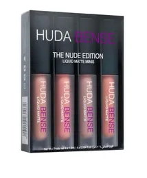 リップグロスリキッドリップスティックキットHUDAベンセThe Red Nude Brown Pink Edition Mini Liquid Matte 4PCS3739103