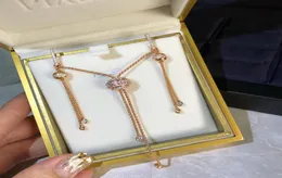 Besittningsserie halsband piage skalbara längdhängen inlagd kristall extremt 18k guldpläterad sterling silver lyxsmycken 5028877