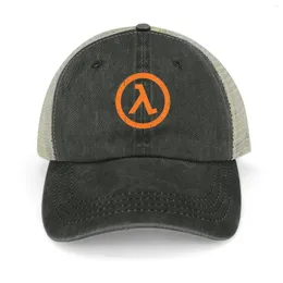 Berets Half Life Lambda Symbol Cowboy Hat Snap Back Baseball Cap Mens Hats Women's