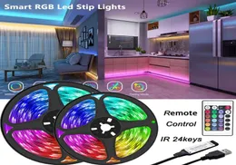 Smart RGB LED Strip Lights SMD5050 ICE Lights TV Desktop Sn Hintergrundleuchte Licht Farbe ändern DC5V 1m 2m 3m 5m 10m Luces Luminous Dekoration für Wohnzimmer Schlafzimmer 5334934