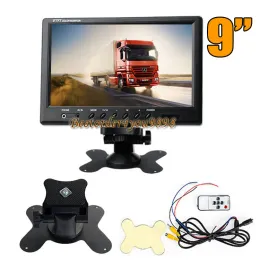 Sensores 9 "TFT LCD Vista traseira Monitor de tela para reverter o estacionamento Backup Camera Bus Truck DVD VCD 12V24V