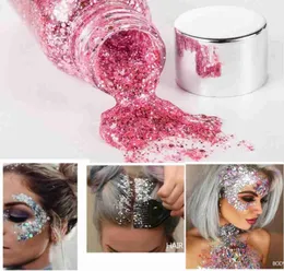 Handaiyan holografisk sjöjungfru glitter ögonskugga gel kropp ansikte ögon flytande lösa paljetter pigment makeup cream festival ädelstenar 96pcsl5231329