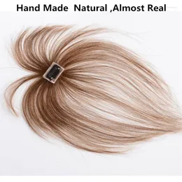 Air Blunt Hand Made Brasilian Human Hair Bangs Invisible Clip in Extensions Pieces