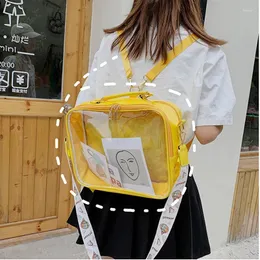 Backpack Girls Transparent Clear Black Bag Cute Rucksack Pouch Sweet Shoulder Women Jelly Bags Pack Mochilas Para Mujer