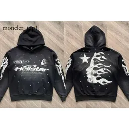 Brand Designer Tracksuit Rock Hip Hop Hop Street Hoodies Set Lavato Flamma Stampa Pullover Pullover Fedette di grandi dimensioni STAR 2989