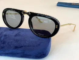 Складные солнцезащитные очки высочайшего качества 0307S Солнцезащитные очки ацетат с бриллиантом и зимним стилем моды Avantgarde UV49075924