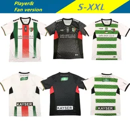 2023 2024/25 Home Away S-XXL per adulti Palestino Deportivo Maglie di calcio Free Palestina Jimenez Benitez Cortes Black Center Stripe Shirt Shirt Justice March