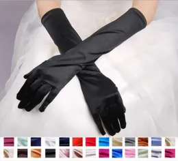 Full Finger Bridal Gloves Wedding Dress Long Satin Matte Wedding Sleeves Sunscreen Cover Scars Below Elbow Length Gloves7813526