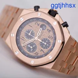 شهيرة AP WRIST Watch Royal Oak 26470or Mens Watch 18K Rose Gold Automatic Machinery Swiss Watch Watch Luxury Gold Band Watch Diameter of 42mm