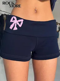 Женские шорты Clinkly Kawaii Bow Print Mini низкий рост дно корейские повседневные вязаные женские трусики y2k Эстетическая девочка короткие брюки