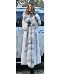 Women039s Fur Faux Women Coat Winterf Moda quente xlong plus size casacos com capuz sólido com capuz aberto roupas de costura aberta6129019