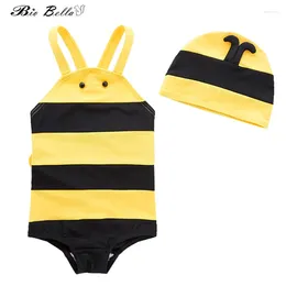 Damen Badebode Baby Infantil Mode Sonnenschutzmittel Schwimmbad Badeanzug Kappe Bodysuit 2pcs Kinder Jungen Anzug 1-5T