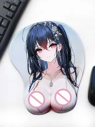 Mouse Pads Wrist Rests Azur Lane Taihou Sexy Naked Girl 3D Chest Mouse Pad Big Gaming Anime Boobs MousePad with Wrist Rest Oppai Cute XXL support gel Y240419