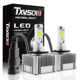 Faróis TXVSO8 2PCS D1S D3S LED CARROTILHO FOG BULBO 72W 28000LM SUPER BRILHO AVANÇADO AUTOMAGEM Auto 6000K Luzes brancas vs HID