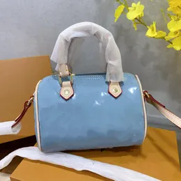 Designer Totes For Women 17cm Mini Pillow Handbag Patent Leather Cross body Shoulder Handbag Women Bag Large Capacity White Pink Blue Gold Black 5 Color New Arrival