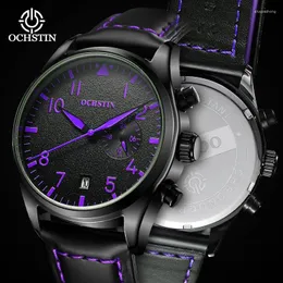 Orologi da polso OCHSTIN Modello 2024 Trend di moda Innovazione Creative Nylon Series Watch Multifunction Quartz Movement Men's