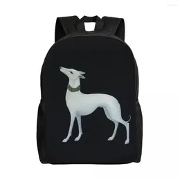 Backpack Cute Greyhound Backpacks For Men Women School College Students Bookbag Fits 15 Inch Laptop Whippet Sihthound Dog Bags