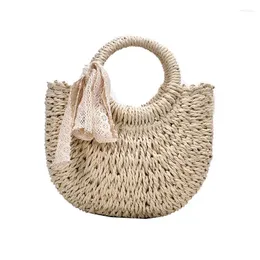 Stume da spalla Summer Pugn Straw Bag 2024 Designer Beach Woven Fashion Corean Style