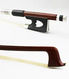 Novo 44 tamanho pernambuco violino arco redondo bastão natural mongolia horilhair havybony sapo violino peças de violino acessórios91943545066945