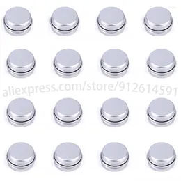 Speicherflaschen 10pcs 5G Kosmetische Behälter Aluminium Topfglas mit Deckel Augenrahm Haar -Conditioner Zinn Metall