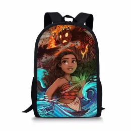 أكياس جديدة مبيعات ساخنة الكرتون Vaiana Moana Printing School Bags Backpack Prose Student Bag Book Bookbag Satchel School Propack for Girl