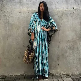 Basic Casual Kleider Boho Leopardenmuster Strandkleid Badeanzug 2023 Sommer Frauen Kimono Lange Kleider Strandbekleidung KAFPEN KAFFAN BAD KOMBETRIED 240419