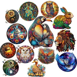 3D Puzzles A3A4A5 Sizes Dragon Puzzle Family Games Toys Birthday Gifts Wooden Puzzles Unique Wooden Animal Jigsaw Puzzles for Adults Kids 240419