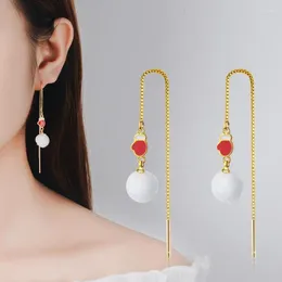 Dangle Ohrringe Glocken Schneeflocken Flusenkugel Weihnachtsbaumhut Weihnachtsmann Zirkon Trend kreativer Schmuck Sae82