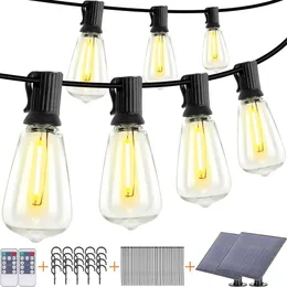 Luzes de cordas ao ar livre de 200 pés LED com 108 lâmpadas Edison à prova de quebra - tira leve de pátio diminuído para varanda, pátio, jardim - luzes de suspensão à prova de intempéries