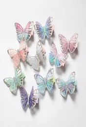 2019 yeni bebek kelebek tasarım saç klipleri 20pcslot sevimli çocuklar yenilik saç aksesuarları tüm gazlı bez parıltılı kelebek prenses 1123562