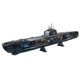 الألغاز ثلاثية الأبعاد Color DIY Mini 3D Metal Guzzle German U-Boat XXI Model Buzzles للأطفال البالغين المعدنيين بانورامزو للألغام المصنوعة يدويًا 240419