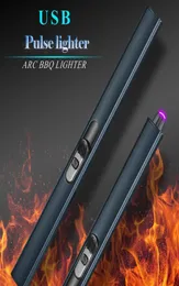 USb Charging Arc Lighter Plasma Cigarette Electric Pulse Lighters Fireworks for BBQ Kitchen Candle Lighters Pipe Smoking3038447