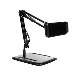 Phone Mount Stand Holder for Desktop with 2 Adjustable Arm and 360° Rotates Universal Foldable Multi Angle Compatible with iPad iPhone Tablet and More