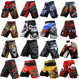 Pantaloni da uomo pantaloni mma uomini kickboxing boxing addestramento combattimento cortometraggi allenamento bodybuilding gym sports bjj che gestisce pantaloncini da jogging con tasca T240419