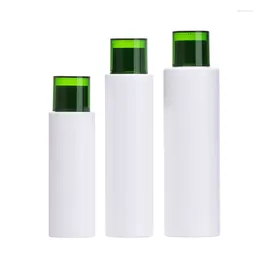 Garrafas de armazenamento 100ml 200 ml vazio plástico de plástico redondo garrafa verde rotar
