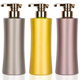 Storage Bottles Pump Bottle Empty Plastic Flat Shoulder PET 500ML Rose Gold Lotion Refillable Cosmetic Shower Gel Shampoo 10Pcs