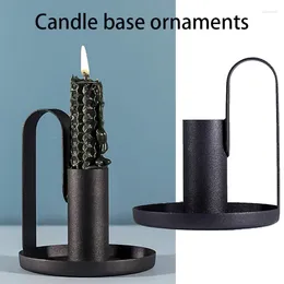 Candele Retro Black Black Iron European Style Candlestick per feste da pranzo per matrimoni decorazioni per la casa Candele