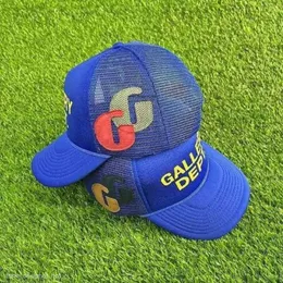 Galeriedept Ballkappen Designer Gallerys Dept Hut Ball CapsamAmerican Dept Letter GP Graffiti Mesh Truck Fahrer Hochprofil Trendy Baseball Cap Blue Fashion 9812