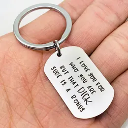 Keychains Couples Funny I Love You For Who Are But That Dick Sure Is A Bonus Keychain Boyfriend Girlfriend Husband Wife