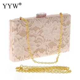 Bags YYW Hollow Lace White Clutch Bag For Women 2019 Floral Pochette Mariage Sac Femme Ladies Evening Party Bags Purse Clutches Sac