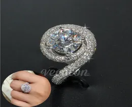 Anel de diamante de diamante de 1ct de 1ct 925 Sterling Silver Bijou noivado Rings Baia de casamento para mulheres Jóias de festas de noiva Presente1904588