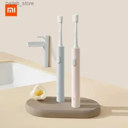 Toothbrush New Mijia T200 Sonic Electric Toothbrush Tooth Whitening Ultrasonic Vibration Intelligent Toothbrush IPX7 Waterproof Y240419