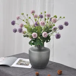 Decorative Flowers 60CM Artificial Chrysanthemum Ball Bundled With Home And Living Room Soft Decoration Accessories