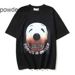 24SS High Street Hip-Hop Trendy halb Ärmeltes Hund Cartoon drucken lous kurzes T-Shirt für Männer und Frauen