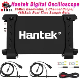 Hantek 6022be 노트북 PC USB 디지털 스토리지 가상 오실로스코프 2 채널 20MHz 휴대용 휴대용 자동 진단 오실로스코프