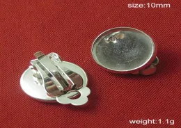 Kulki mosiężne elementy kolczyków kliponowych Średnica bazy 10 mm baza kolczyka do biżuterii Making Leadsafe Nickel ID97071271570